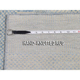 Shahbanu Rugs Wool And Silk Grass Design Gallery Size Hand-Knotted Oriental Rug (8'1" x 18'2") - 8'1" x 18'2"