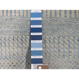Shahbanu Rugs Wool And Silk Grass Design Gallery Size Hand-Knotted Oriental Rug (8'1" x 18'2") - 8'1" x 18'2"