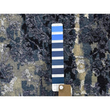 Shahbanu Rugs Wool And Silk Shibori Design Tone On Tone Hand Knotted Oriental Rug (6'0" x 8'10") - 6'0" x 8'10"