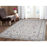 Shahbanu Rugs Wool and Silk 300 Kpsi Ivory Nain Hand-Knotted Oriental Rug - 6'0" x 9'4"