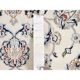 Shahbanu Rugs Wool and Silk 300 Kpsi Ivory Nain Hand-Knotted Oriental Rug - 6'0" x 9'4"