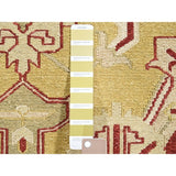 Shahbanu Rugs Yellow Soumak with Oushak Design Flat Weave Hand Woven Rug (8'0" x 9'10") - 8'0" x 9'10"