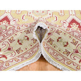Shahbanu Rugs Yellow Soumak with Oushak Design Flat Weave Hand Woven Rug (8'0" x 9'10") - 8'0" x 9'10"