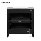 Shaker Style Bathroom Vanity with Sink Vanities, 2 Doors and 2 Drawers
