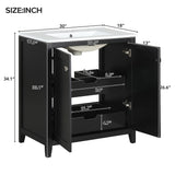 Shaker Style Bathroom Vanity with Sink Vanities, 2 Doors and 2 Drawers