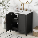 Shaker Style Bathroom Vanity with Sink Vanities, 2 Doors and 2 Drawers