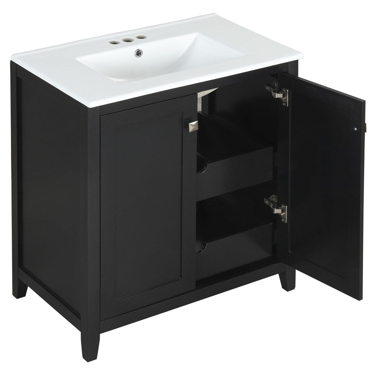 Shaker Style Bathroom Vanity with Sink Vanities, 2 Doors and 2 Drawers