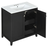 Shaker Style Bathroom Vanity with Sink Vanities, 2 Doors and 2 Drawers