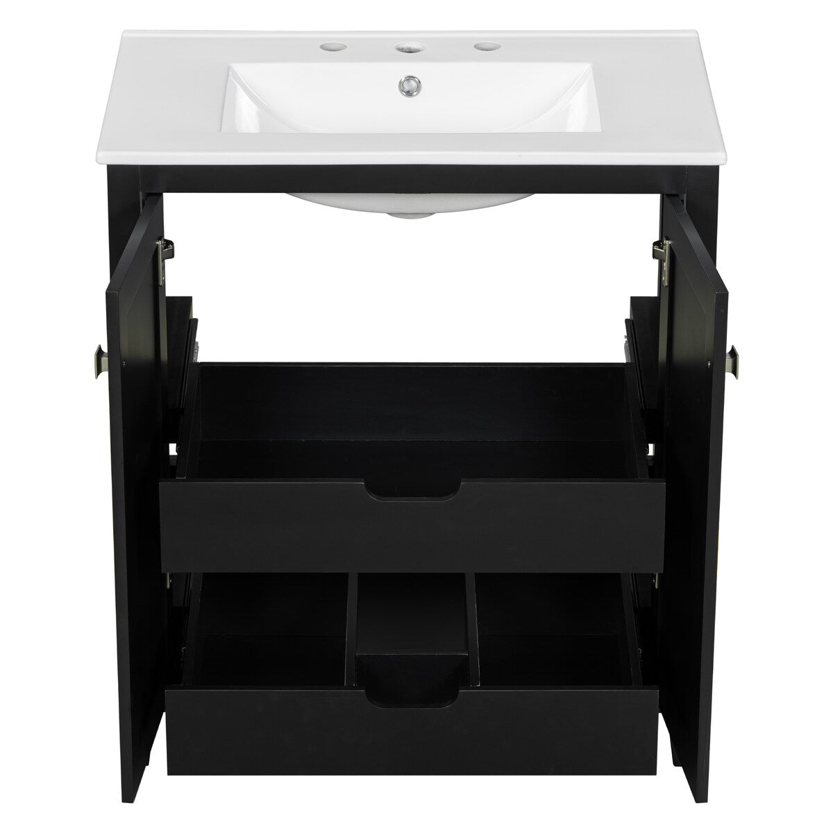 Shaker Style Bathroom Vanity with Sink Vanities, 2 Doors and 2 Drawers