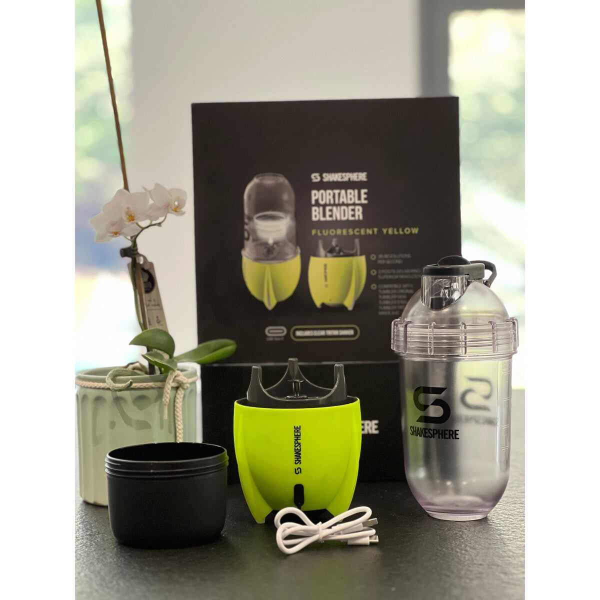 Shakesphere Portable Blender with Clear Tritan Shaker Bottle - 19 Oz
