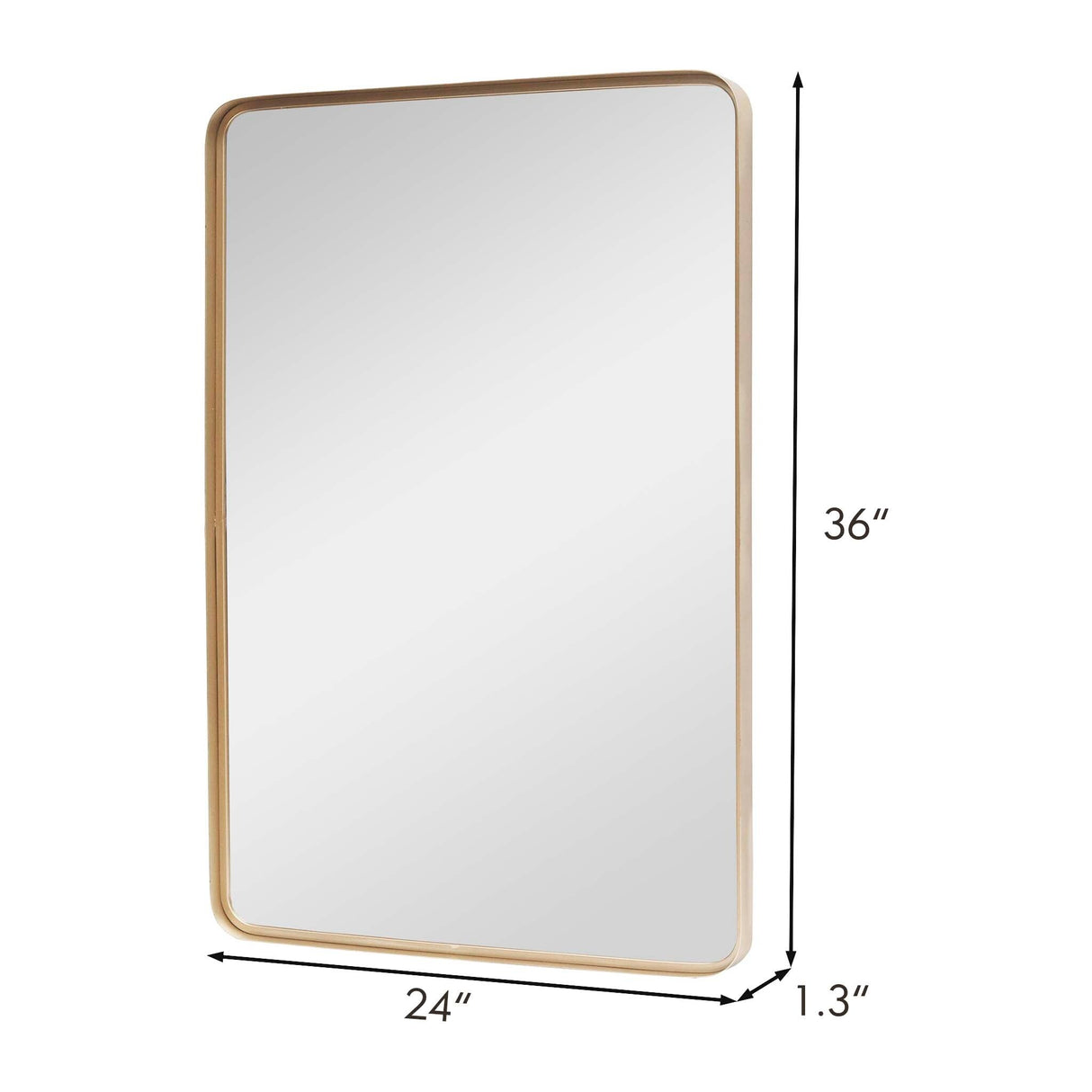 Shampagne Gold Bathroom Mirror Wall Decor,Hangs Horizontal or Vertical,24x36