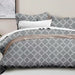 Shatex 2 Pieces Gray Geometric Microfiber Twin Comforter Set