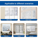Shatex Indoor Window Insulation Kit Keep Warm for Winter Keep Cold Out Tape-free Velcro Installation