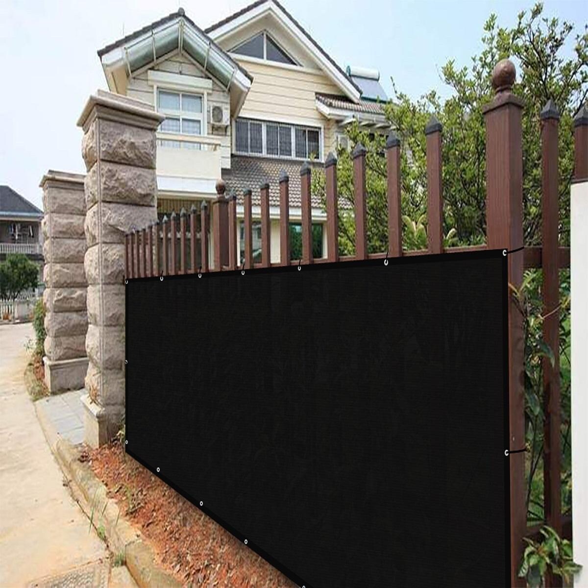 Shatex Privacy Fence Screen Heavy-Duty 90% Blockage Shade Cover Fencing Net ,Black
