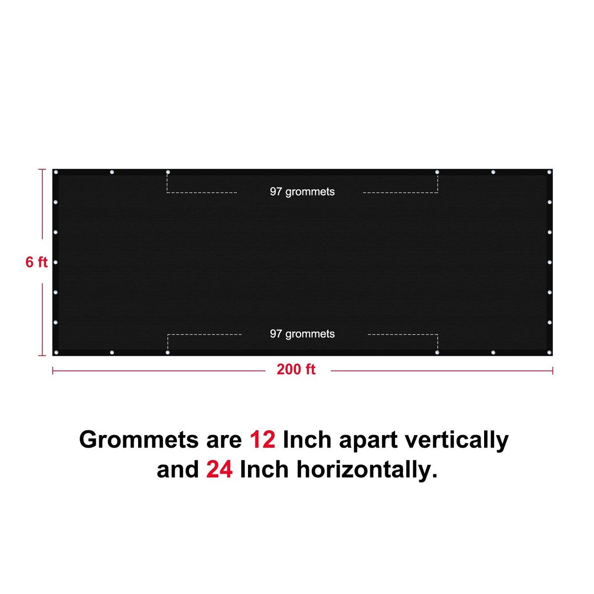 Shatex Privacy Fence Screen Heavy-Duty 90% Blockage Shade Cover Fencing Net ,Black