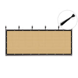 Shatex Privacy Fence Screen Heavy-Duty 90% Blockage Shade Cover Fencing Net, 4 x 25 ft., Beige