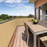 Shatex Privacy Fence Screen Heavy-Duty 90% Blockage Shade Cover Fencing Net, 4 x 25 ft., Beige