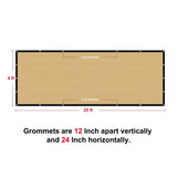 Shatex Privacy Fence Screen Heavy-Duty 90% Blockage Shade Cover Fencing Net, 4 x 25 ft., Beige