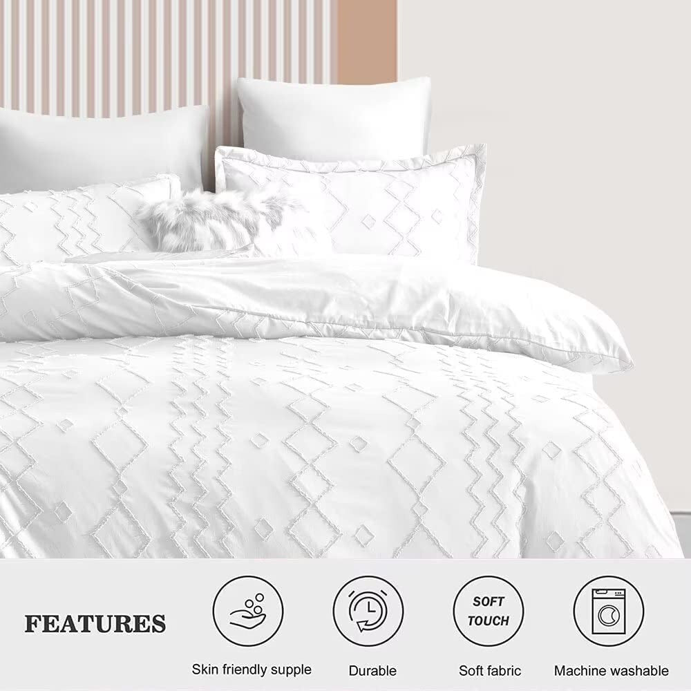 Shatex Tufted Bedding Set- 7 Piece