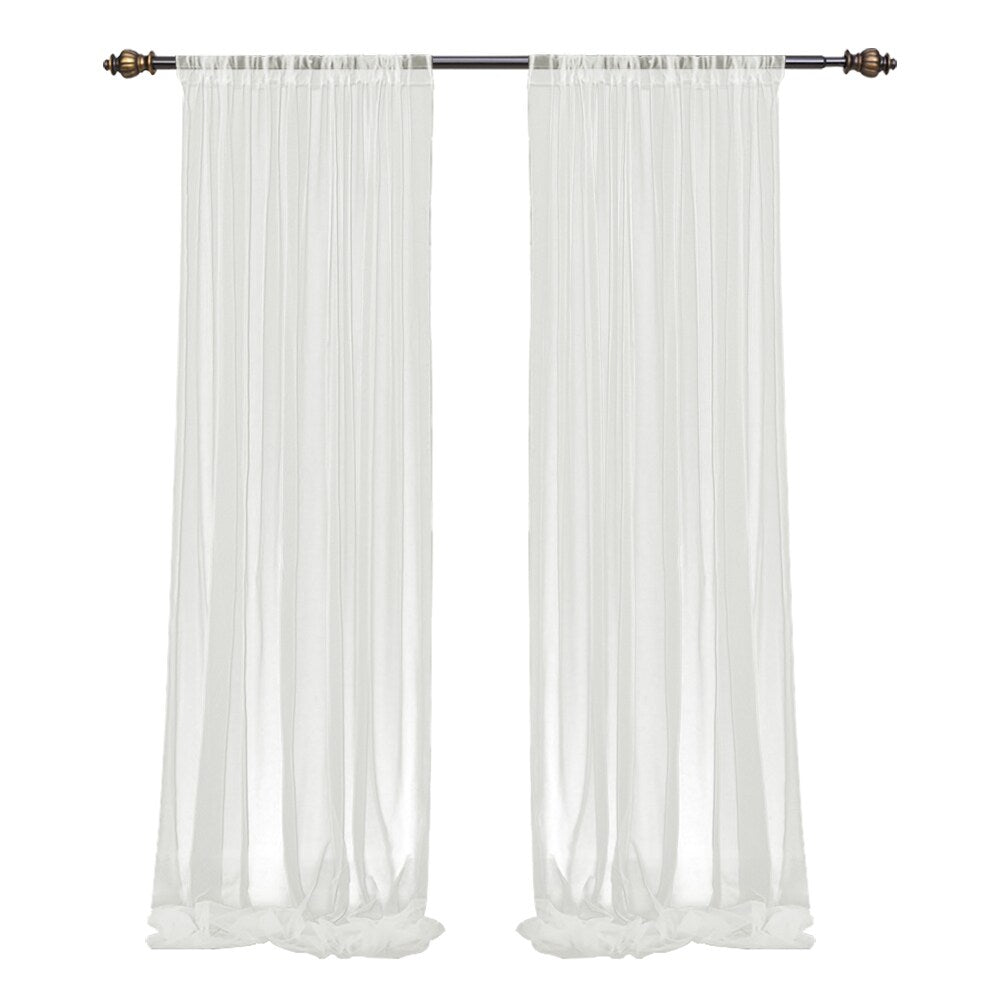 Shatex sheer curtains Outdoor Mosquito Netting Curtain 63x84 White