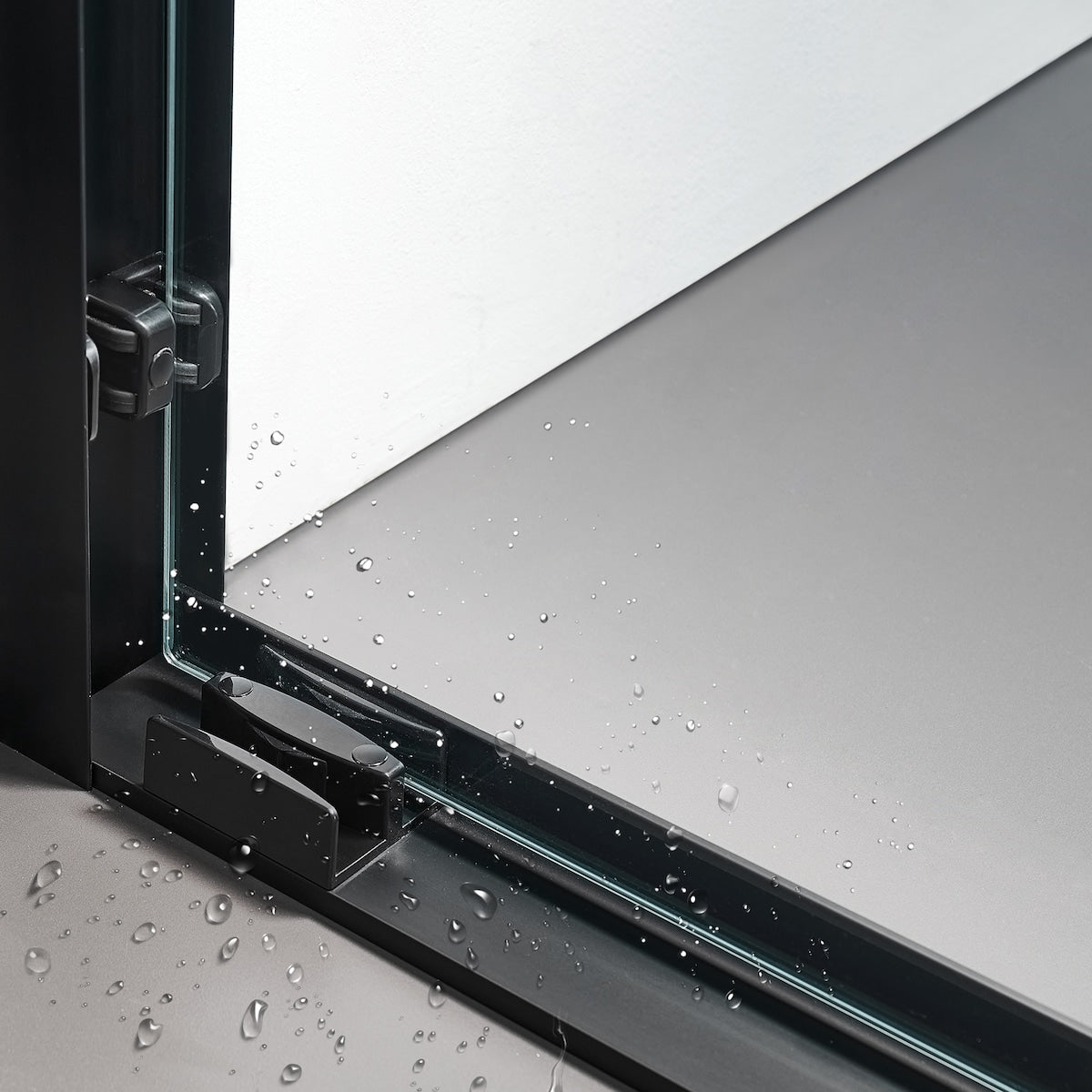 Shatterproof Laminated Glass Double Sliding Shower Door(Clear Glass)