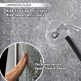 Shatterproof Laminated Glass Double Sliding Shower Door(Clear Glass)