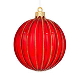 Shatterproof Rib Ball 4.75-inch Red Ornament