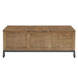 Shay Rectangular Storage Coffee Table with Removeable Tray and Caster Wheels by iNSPIRE Q Artisan