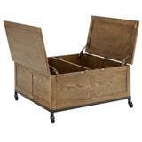 Shay Square Storage Trunk Coffee Table with Caster Wheels by iNSPIRE Q Artisan