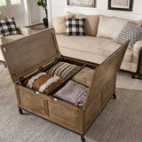 Shay Square Storage Trunk Coffee Table with Caster Wheels by iNSPIRE Q Artisan