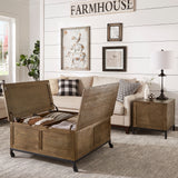 Shay Square Storage Trunk Coffee Table with Caster Wheels by iNSPIRE Q Artisan