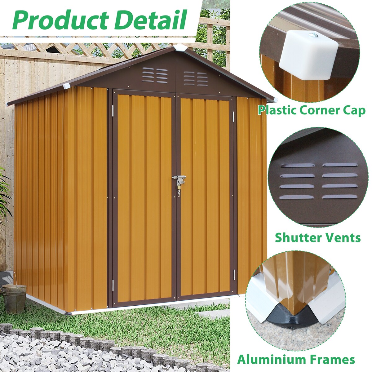 Shed 6' x 4' Outdoor Storage Shed Organizer