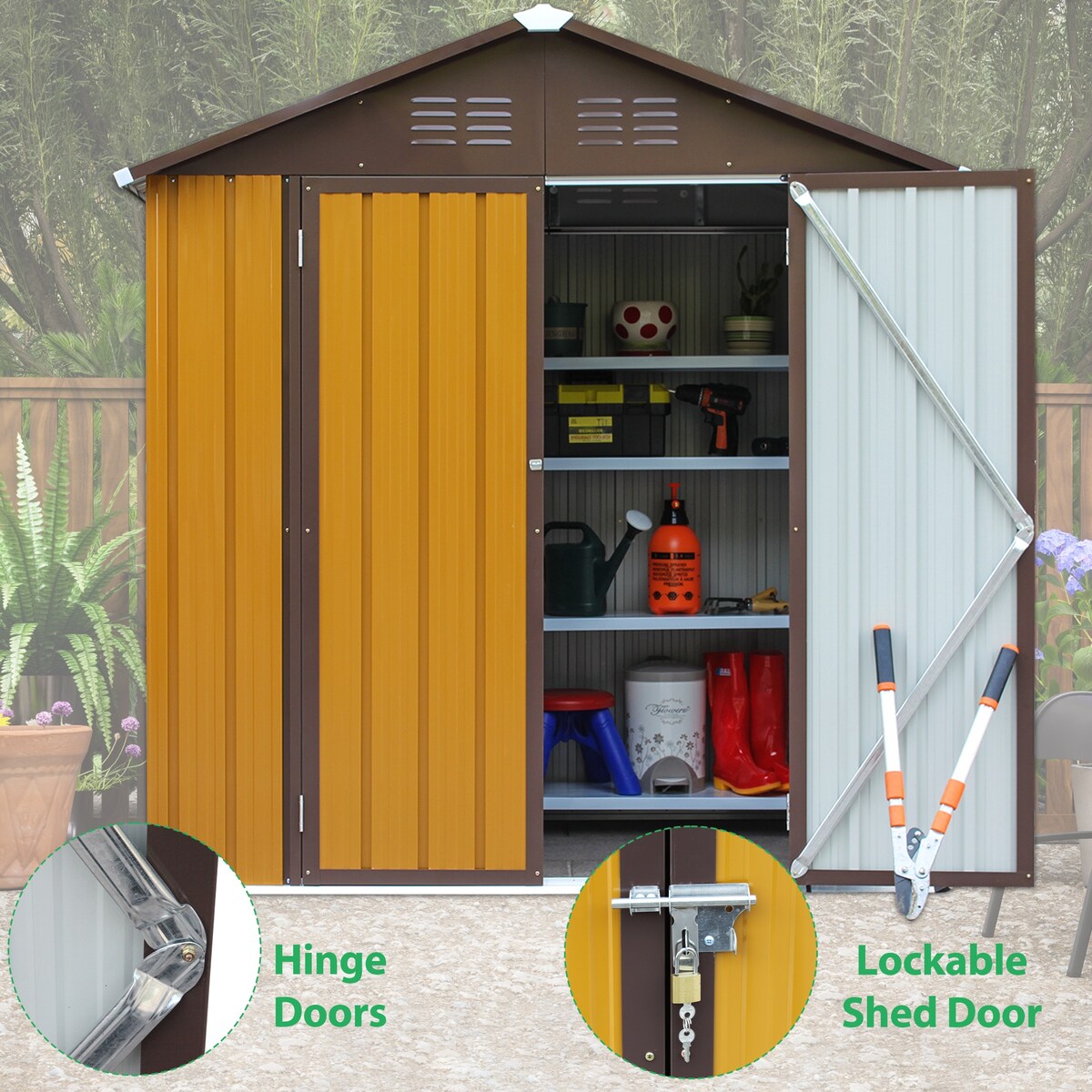 Shed 6' x 4' Outdoor Storage Shed Organizer