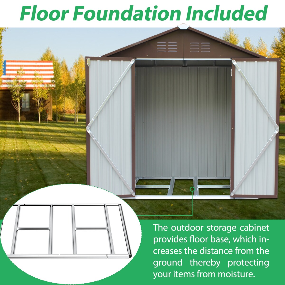 Shed 6' x 4' Outdoor Storage Shed Organizer
