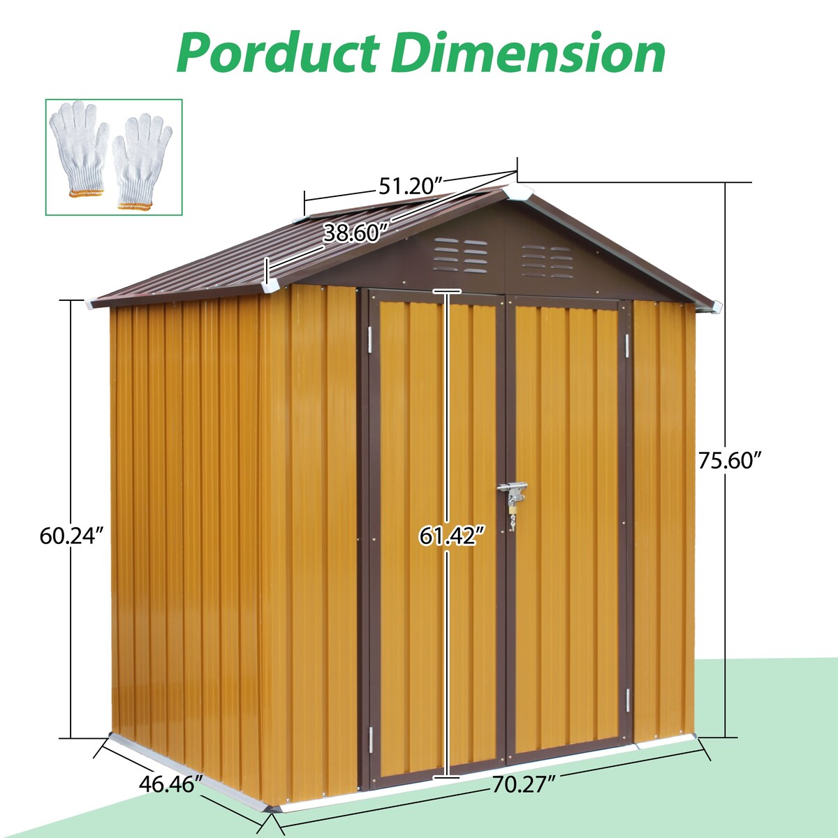 Shed 6' x 4' Outdoor Storage Shed Organizer