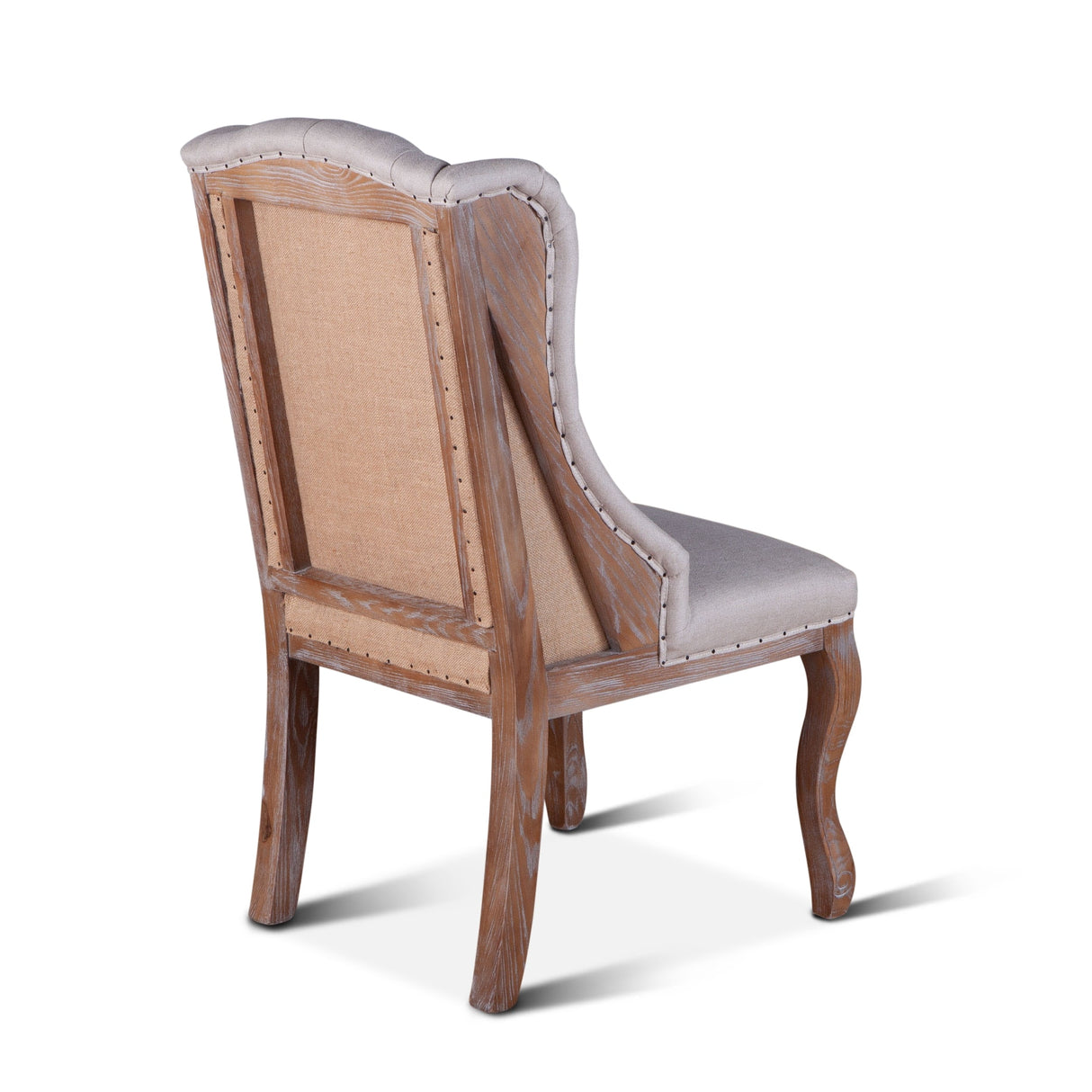 Sheen Off-White Tufted Linen Dining Chair