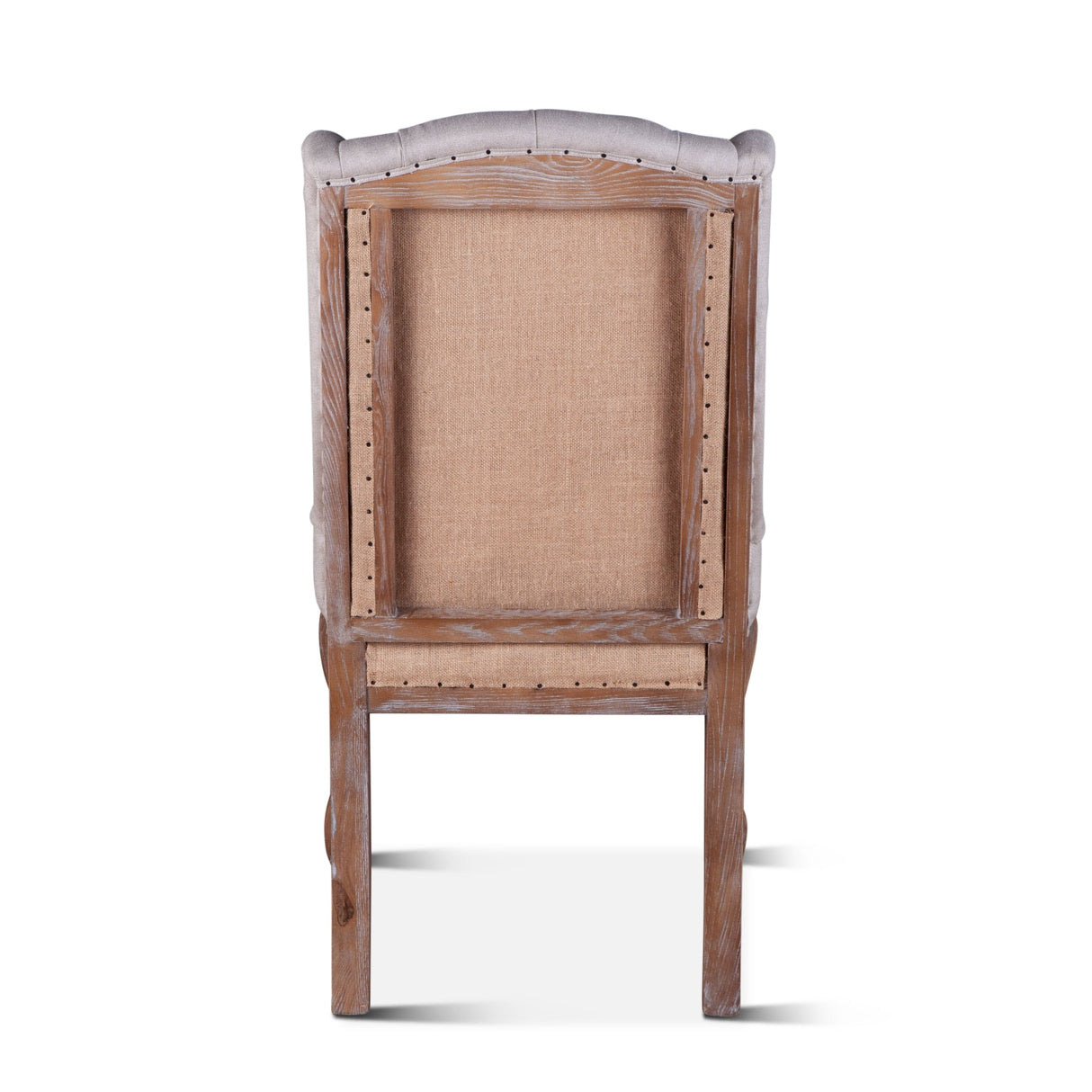Sheen Off-White Tufted Linen Dining Chair