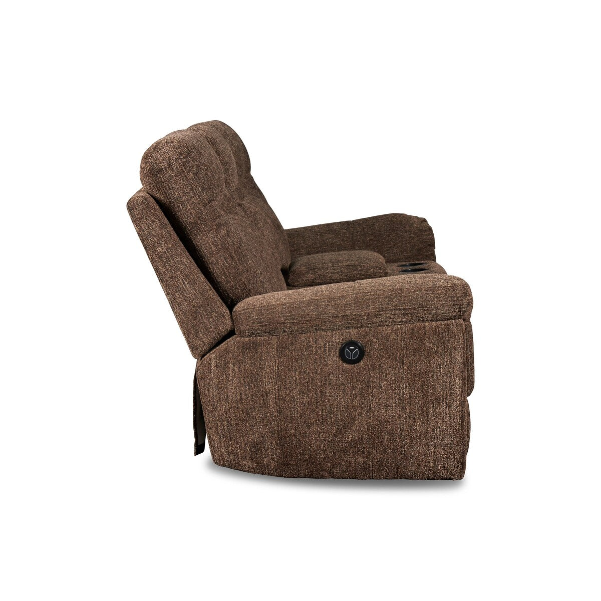Sheffield Modern Plush Dual Recliner Loveseat, Powered, by New Classic Furniture