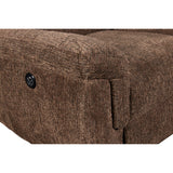 Sheffield Modern Plush Dual Recliner Loveseat, Powered, by New Classic Furniture