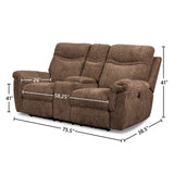 Sheffield Modern Plush Dual Recliner Loveseat, Powered, by New Classic Furniture