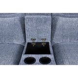 Sheffield Modern Plush Dual Recliner Loveseat, Powered, by New Classic Furniture