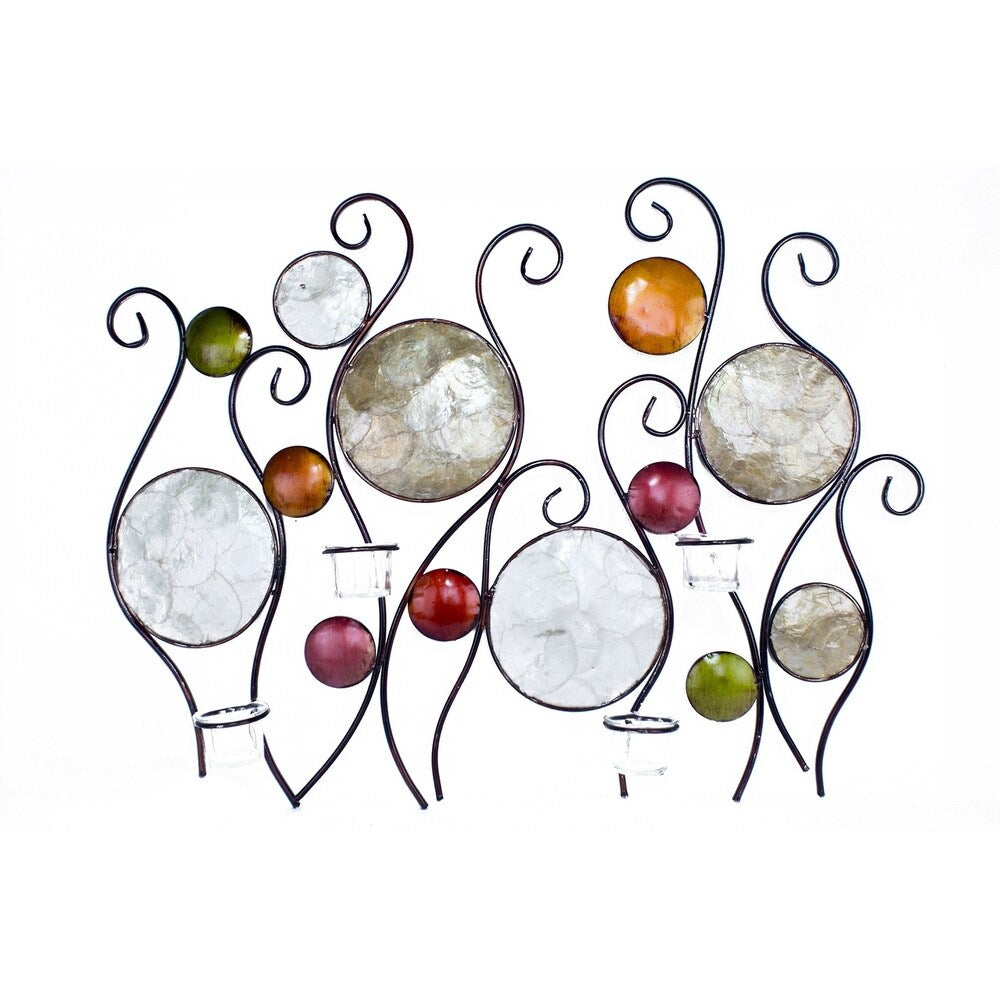 Shelby Metal and Capiz 4 Candle Votive Holder