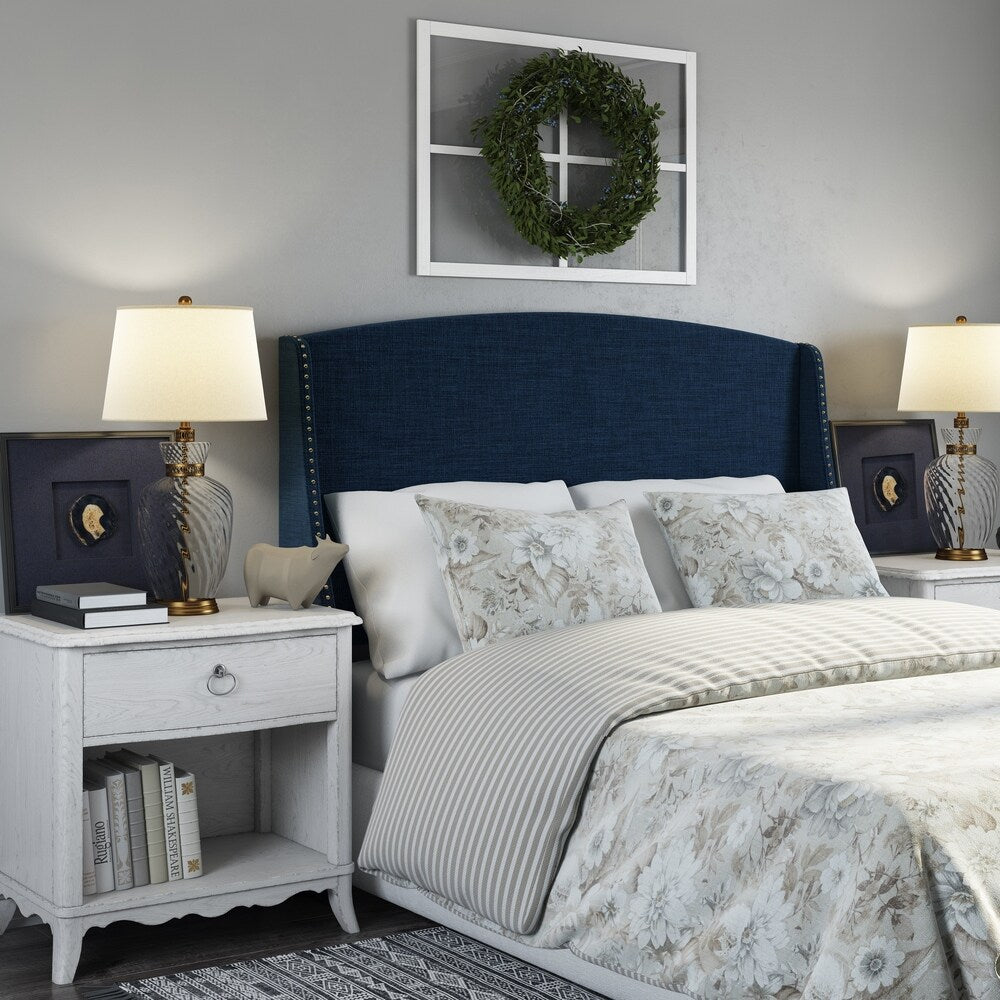 Shelter Style Upholstered King Headboard