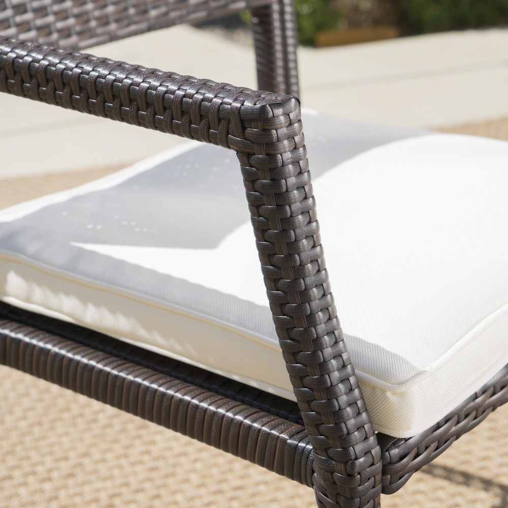 Sherman Oaks Outdoor 6-piece Rectangle Aluminum Wicker Dining Set with Cushions by Christopher Knight Home