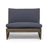 Sherwood Acacia Wood Outdoor Lounge Chairs and 50,000 BTU Circular Propane Fire Pit by Christopher Knight Home