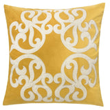 Shierly Applique Embroidery Velvet 20" Square Decorative Throw Pillow