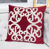 Shierly Applique Embroidery Velvet 20" Square Decorative Throw Pillow