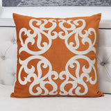 Shierly Applique Embroidery Velvet 20" Square Decorative Throw Pillow