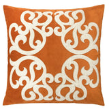 Shierly Applique Embroidery Velvet 20" Square Decorative Throw Pillow