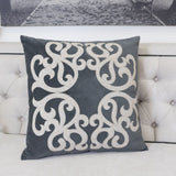 Shierly Applique Embroidery Velvet 20" Square Decorative Throw Pillow